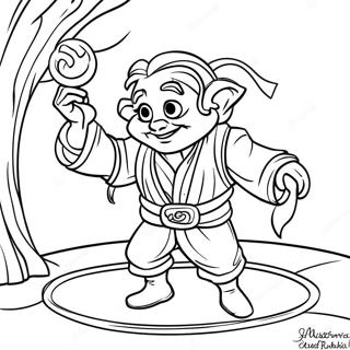 Magical Rumpelstiltskin Spinning Gold Coloring Page 73233-58679