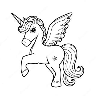 Sparkle Unicorn Coloring Page 73262-58696