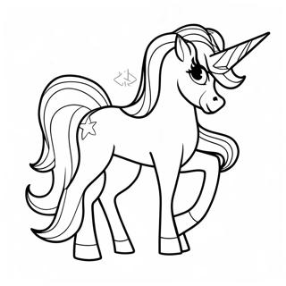 Rare Unicorn Rarity Coloring Page 7327-5949