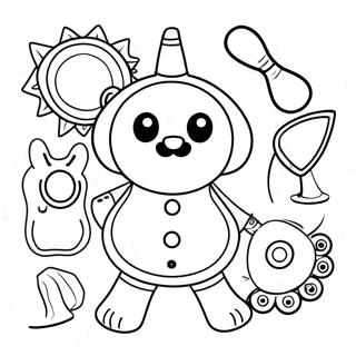 Toodles With Colorful Gadgets Coloring Page 73283-58709