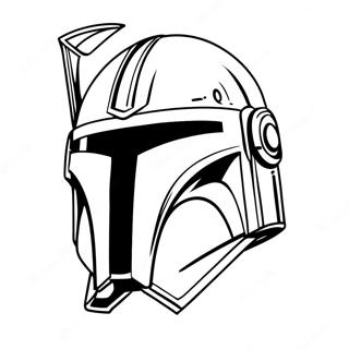 Mandalorian Helmet Coloring Pages