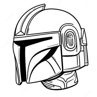 Fearsome Mandalorian Helmet Coloring Page 73293-58718