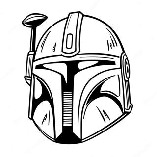 Fearsome Mandalorian Helmet Coloring Page 73293-58719