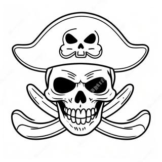 Pirate Skull And Crossbones Coloring Page 73323-58745