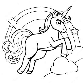 Unicorn Rainbow Coloring Pages