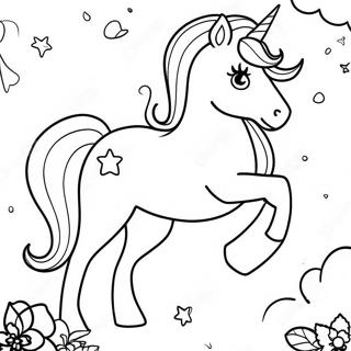 Unicorn Rainbow Coloring Page 73332-58751