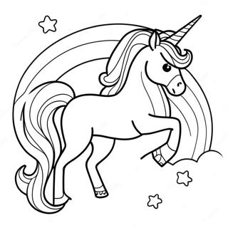 Unicorn Rainbow Coloring Page 73332-58752