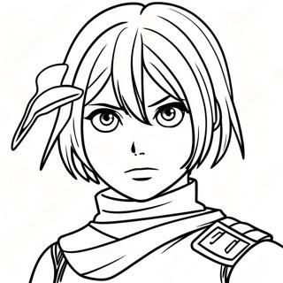 Mikasa Coloring Pages