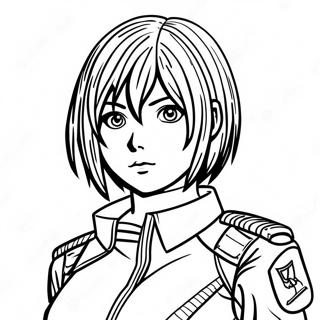 Mikasa Ackerman Coloring Page 73342-58770