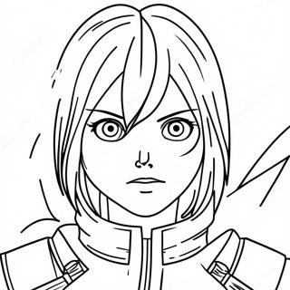 Mikasa Ackerman Coloring Page 73342-58772