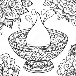 Decorative Diya Coloring Page 73353-58766