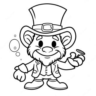 Mischievous Leprechaun With Gold Coloring Page 73373-58785