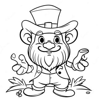 Mischievous Leprechaun With Gold Coloring Page 73373-58787