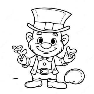 Mischievous Leprechaun With Gold Coloring Page 73373-58788