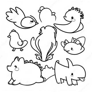 Minimalist Animal Silhouettes Coloring Page 7337-6059