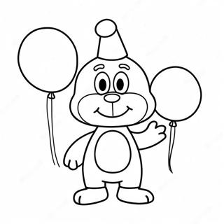 Pinky Malinky With Colorful Balloons Coloring Page 73393-58802