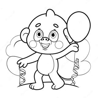 Pinky Malinky With Colorful Balloons Coloring Page 73393-58803