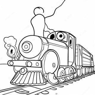 Colorful Train Eater Adventure Coloring Page 73443-58837