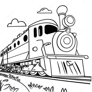 Colorful Train Eater Adventure Coloring Page 73443-58838