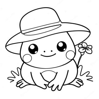 Cute Frog Squishmallow With A Hat Coloring Page 73453-58845