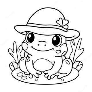 Cute Frog Squishmallow With A Hat Coloring Page 73453-58846