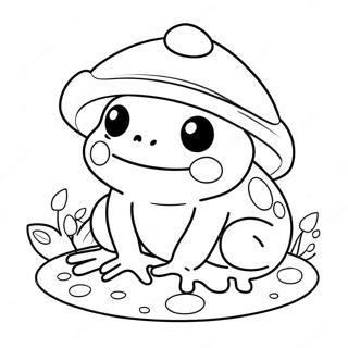 Cute Frog Squishmallow With A Hat Coloring Page 73453-58848