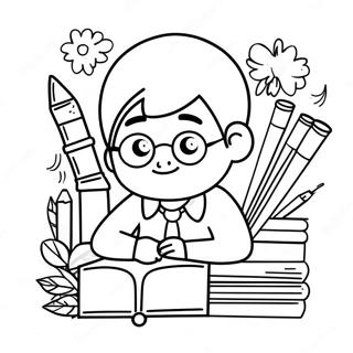 Cute Teacher Appreciation Coloring Page 73482-58869