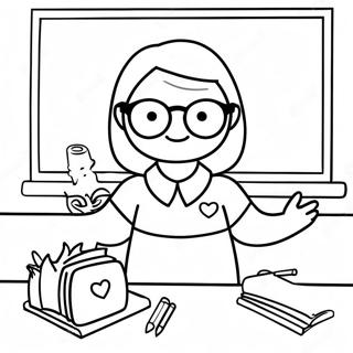 Cute Teacher Appreciation Coloring Page 73482-58870