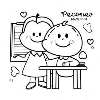 Cute Teacher Appreciation Coloring Page 73482-58872