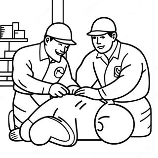 Cpr Training Techniques Coloring Page 73492-58878