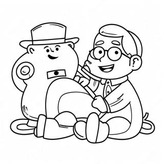 Funny Cpr Cartoon Characters Coloring Page 73493-58886