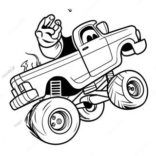 Bigfoot Monster Truck Roaring Coloring Page 73532-58910