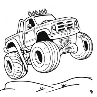 Bigfoot Monster Truck Roaring Coloring Page 73532-58912