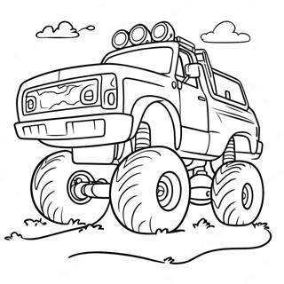 Epic Bigfoot Monster Truck Adventure Coloring Page 73533-58913