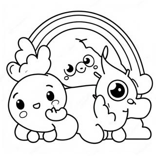 Orange Rainbow Friends Page Coloring Pages