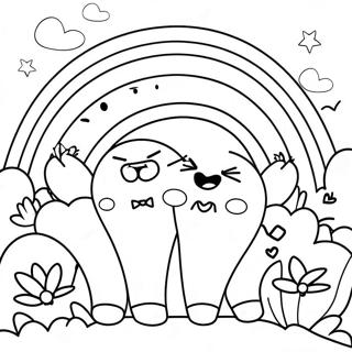 Orange Rainbow Friends Page Coloring Pages