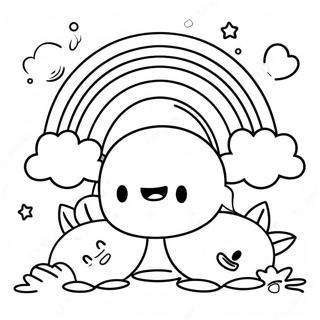 Happy Orange Rainbow Friends Coloring Page 73563-58935