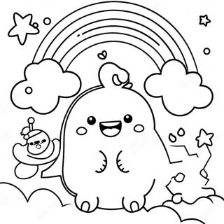 Happy Orange Rainbow Friends Coloring Page 73563-58936