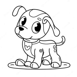 Cute Robot Dog Playing Fetch Coloring Page 73573-58946