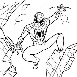 Creepy Zombie Spiderman In Action Coloring Page 73593-58963