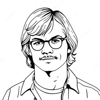 Jeffrey Dahmer Portrait Coloring Page 73612-58977