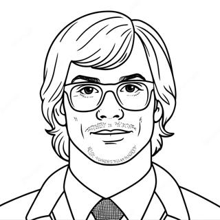 Jeffrey Dahmer Portrait Coloring Page 73612-58978