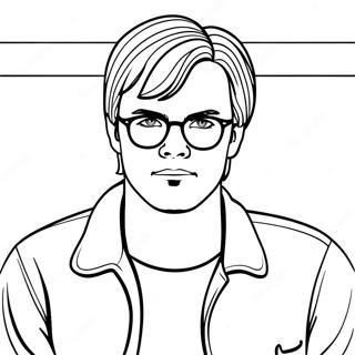 Creepy Jeffrey Dahmer Coloring Page 73613-58975