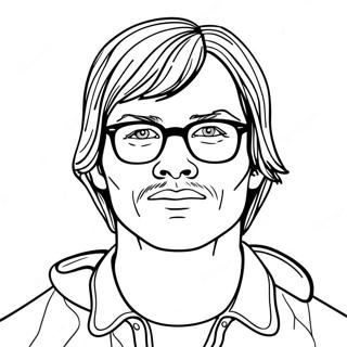 Creepy Jeffrey Dahmer Coloring Page 73613-58976