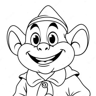 Dopey With Happy Face Coloring Page 73623-58985