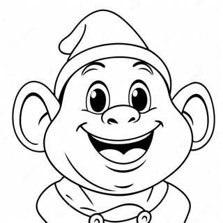 Dopey With Happy Face Coloring Page 73623-58987