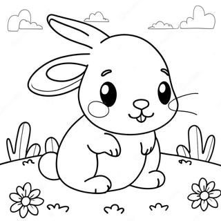 Bunny Printout Coloring Page 7366-6078