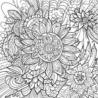 Stoner Trippy Mandala Coloring Page 73682-59037