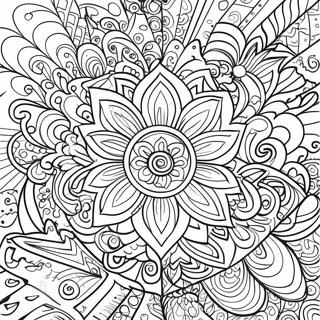 Stoner Trippy Mandala Coloring Page 73682-59038