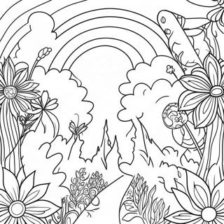 Psychedelic Dreamscape Coloring Page 73683-59029